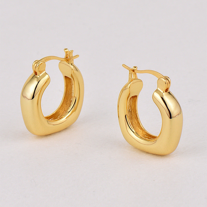 All-match Fashion Simple U-shaped Glossy Earrings For Women