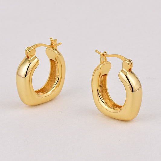 All-match Fashion Simple U-shaped Glossy Earrings For Women