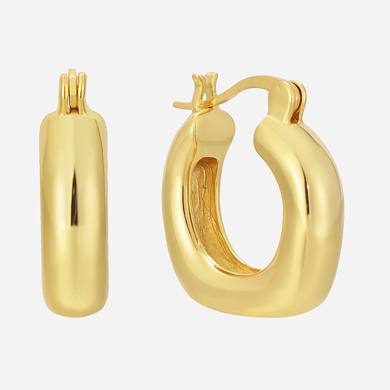 All-match Fashion Simple U-shaped Glossy Earrings For Women