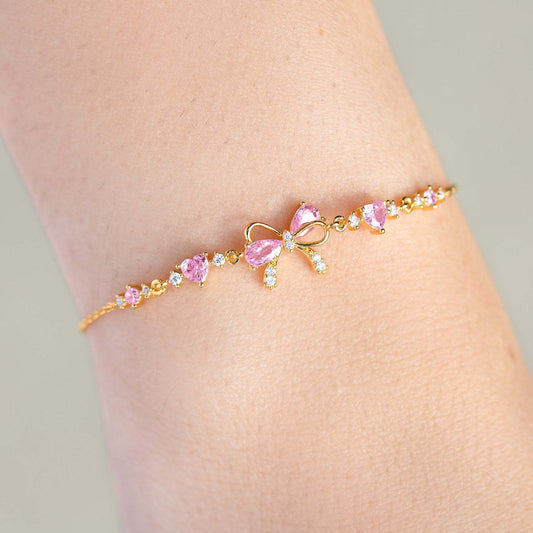 Crystal Little Bowknot Peep Bracelet