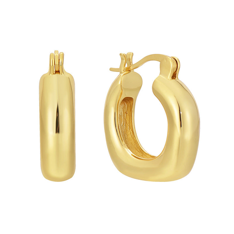 All-match Fashion Simple U-shaped Glossy Earrings For Women